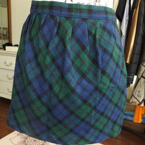 Old Navy Plaid Wool Miniskirt